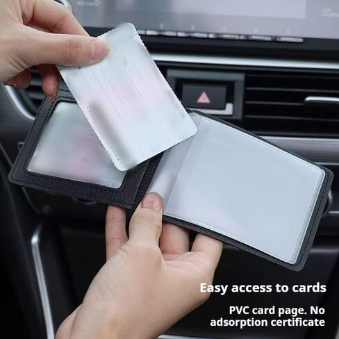 حامل رخصة قيادة الجلود لـ Mitsubishi Lancer Evolution IX 2005 2006 2007 ، Slim ، Protections ، Accessories ، محفظة حامل بطاقة السيارة ، حامل بطاقة الائتمان ، الأحمر in Kuwait