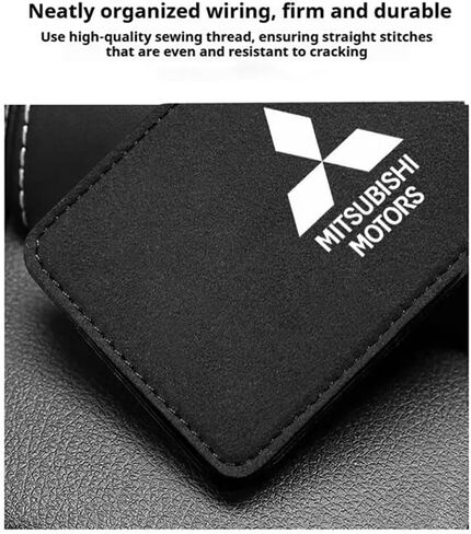 حامل رخصة قيادة الجلود لـ Mitsubishi Lancer Evolution IX 2005 2006 2007 ، Slim ، Protections ، Accessories ، محفظة حامل بطاقة السيارة ، حامل بطاقة الائتمان ، الأحمر in Kuwait