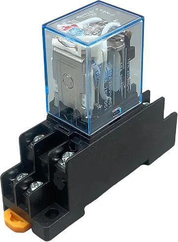 LY2 8-Pin DPDT Power Relay with Socket Base, 10A 250VAC, DC/AC 12V/24V in Saudi Arabia