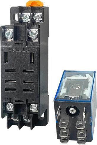 LY2 8-Pin DPDT Power Relay with Socket Base, 10A 250VAC, DC/AC 12V/24V in Saudi Arabia