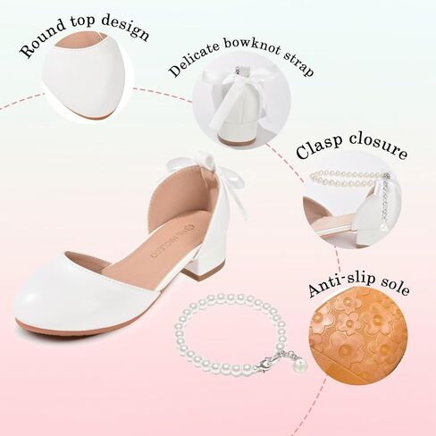 Toddler Flower Girl's Dress Shoes Mary Jane Ballet Shoes for Party,School, Birthday,Performance,Wedding in Kuwait