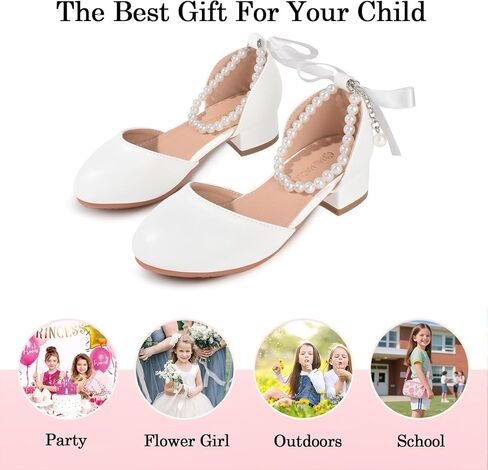 Toddler Flower Girl's Dress Shoes Mary Jane Ballet Shoes for Party,School, Birthday,Performance,Wedding in Kuwait
