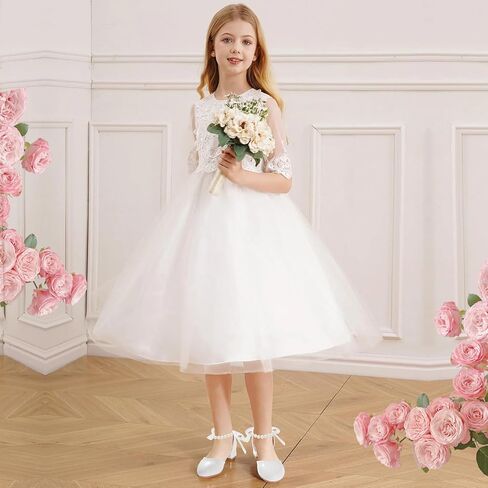 Toddler Flower Girl's Dress Shoes Mary Jane Ballet Shoes for Party,School, Birthday,Performance,Wedding in Kuwait