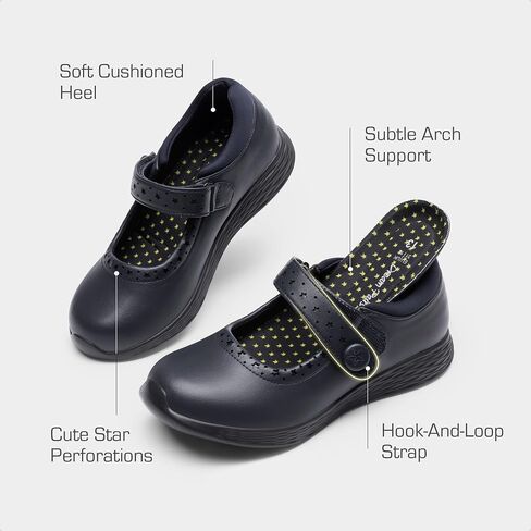 DREAM PAIRS Girls School Shoes Mary Jane Flats Lightweight Comfortable Girls' Uniform Dress Shoes for Toddler/Little Kid/Big Kid in Saudi Arabia