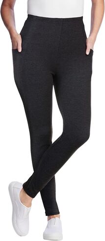 Woman Within Plus Size Tall Stretch Cotton Pocket Legging in Saudi Arabia