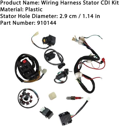 الأسلاك الكهربائية تسخير الأسلاك طقم CDI Stator مجموعة من أجل ATV Quad 150/200/250cc إكسسوارات السيارة الشاطئية رقم 910144 in Kuwait