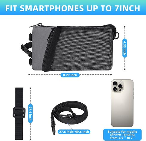 Cell Phone Wallet Canvas Small Crossbody Purse Bag with Shoulder Strap for Men in Saudi Arabia