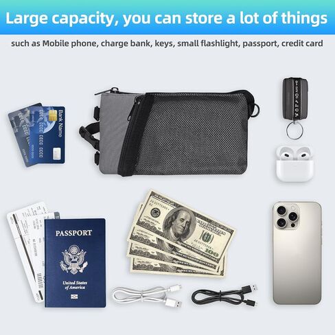 Cell Phone Wallet Canvas Small Crossbody Purse Bag with Shoulder Strap for Men in Saudi Arabia