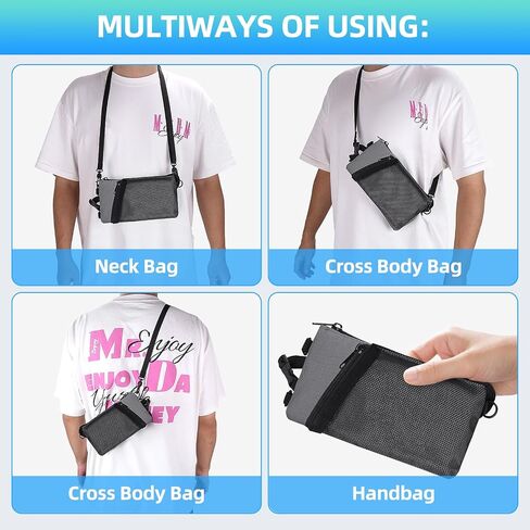 Cell Phone Wallet Canvas Small Crossbody Purse Bag with Shoulder Strap for Men in Saudi Arabia