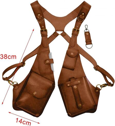 Adjustable PU Leather Shoulder Holster Bag, Men Anti-Theft Underarm Strap Wallet Pocket, Phone Shoulder Holster Bag in Saudi Arabia