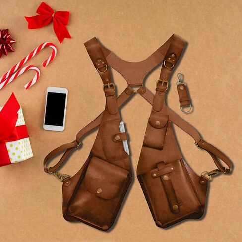 Adjustable PU Leather Shoulder Holster Bag, Men Anti-Theft Underarm Strap Wallet Pocket, Phone Shoulder Holster Bag in Saudi Arabia