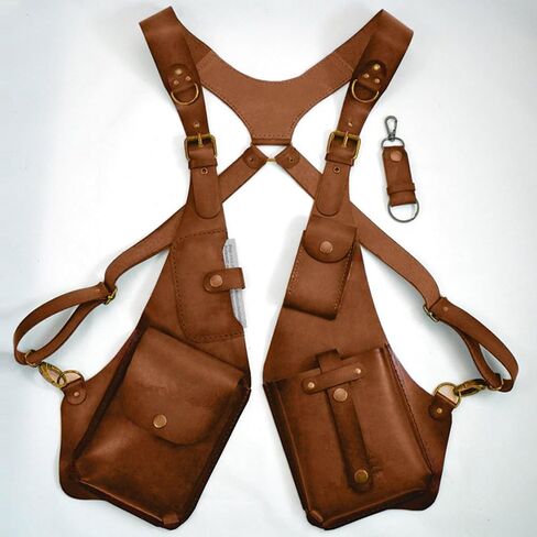 Adjustable PU Leather Shoulder Holster Bag, Men Anti-Theft Underarm Strap Wallet Pocket, Phone Shoulder Holster Bag in Saudi Arabia
