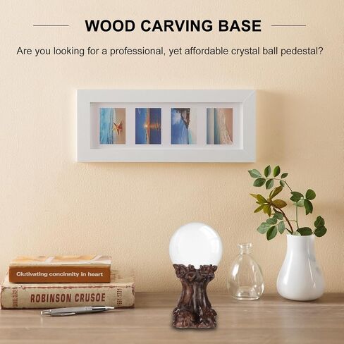 Doitool Wooden Sphere يقف لعرض الكريستال: حامل الكريستال الخشب البيض الكرة حامل الحجر الصخور الحجر حامل للديكور المنزل الأحجار الكريمة in Saudi Arabia