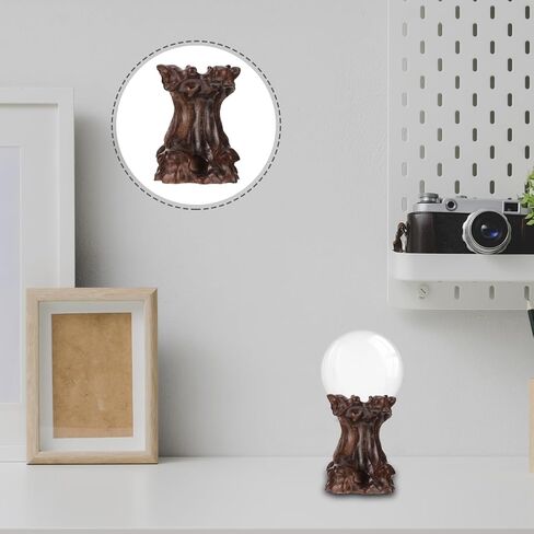 Doitool Wooden Sphere يقف لعرض الكريستال: حامل الكريستال الخشب البيض الكرة حامل الحجر الصخور الحجر حامل للديكور المنزل الأحجار الكريمة in Saudi Arabia