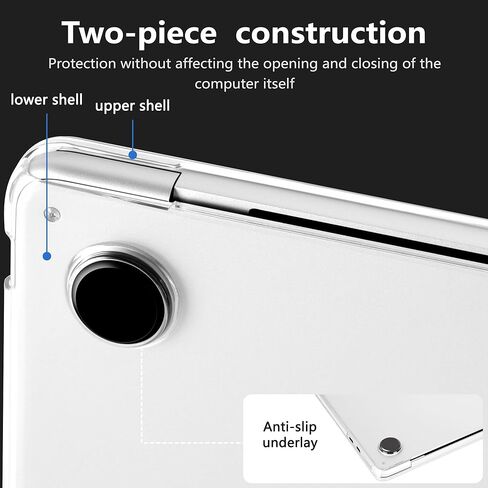 Compatible with MacBook Air 15 inch Case M3 M2 2024 2023, Model A3114 A2941 Plastic Hard Shell Cover with Keyboard Cover & Screen Protector & Webcam Cover & Type-C Adapter, Sparkly Pink in Kuwait