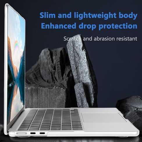 Compatible with MacBook Air 15 inch Case M3 M2 2024 2023, Model A3114 A2941 Plastic Hard Shell Cover with Keyboard Cover & Screen Protector & Webcam Cover & Type-C Adapter, Sparkly Pink in Kuwait