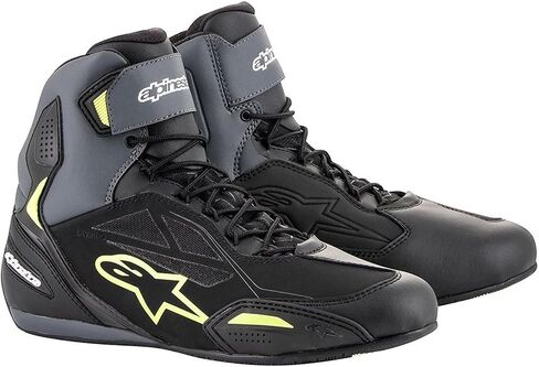 Alpinestars Faster 3 Drystar Shoes (11) (BLACK/GREY/FLUORESCENT YELLOW) in Saudi Arabia