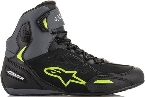 Alpinestars Faster 3 Drystar Shoes (11) (BLACK/GREY/FLUORESCENT YELLOW) in Saudi Arabia