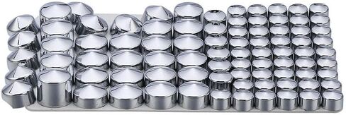 ABS 83PCS Chrome Bolt Topper Cap Cover Fits Twin 83 Pcs A8PCBTCCFHTCRKF909406 in Kuwait