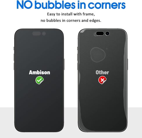 Ambison [2 Pack Matte Glass Screen Protector Compatible for iPhone 16 Pro, Dynamic Island Compatible/Anti-Glare [No Bubbles] Install Frame/Smooth as Silk, iPhone 16 Pro 6.3inch 2024 in Kuwait