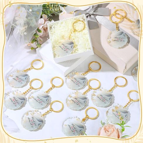 Kigeli 24 Pcs Wedding Favors for Guests Thank You Acrylic Keychain Bulk Wedding Gifts for Guests Wedding Party Supply Cute Key Chains Charms for Birthday Bridal Baby Shower Decor(Gold, Heart) in Saudi Arabia