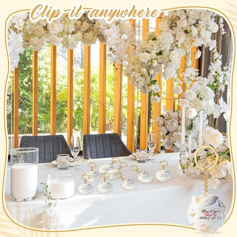 Kigeli 24 Pcs Wedding Favors for Guests Thank You Acrylic Keychain Bulk Wedding Gifts for Guests Wedding Party Supply Cute Key Chains Charms for Birthday Bridal Baby Shower Decor(Gold, Heart) in Saudi Arabia