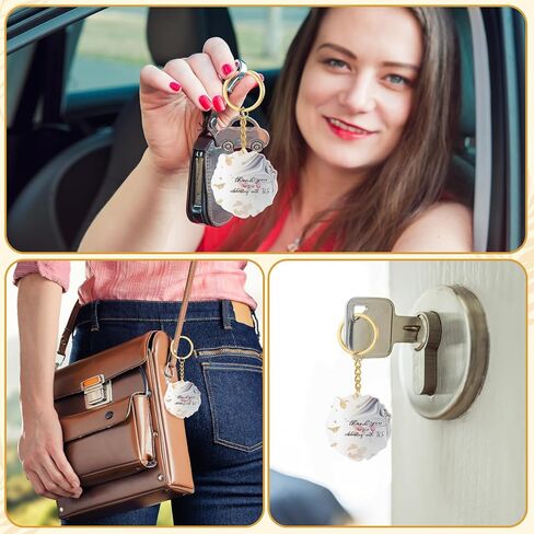 Kigeli 24 Pcs Wedding Favors for Guests Thank You Acrylic Keychain Bulk Wedding Gifts for Guests Wedding Party Supply Cute Key Chains Charms for Birthday Bridal Baby Shower Decor(Gold, Heart) in Saudi Arabia