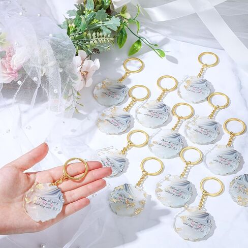 Kigeli 24 Pcs Wedding Favors for Guests Thank You Acrylic Keychain Bulk Wedding Gifts for Guests Wedding Party Supply Cute Key Chains Charms for Birthday Bridal Baby Shower Decor(Gold, Heart) in Saudi Arabia
