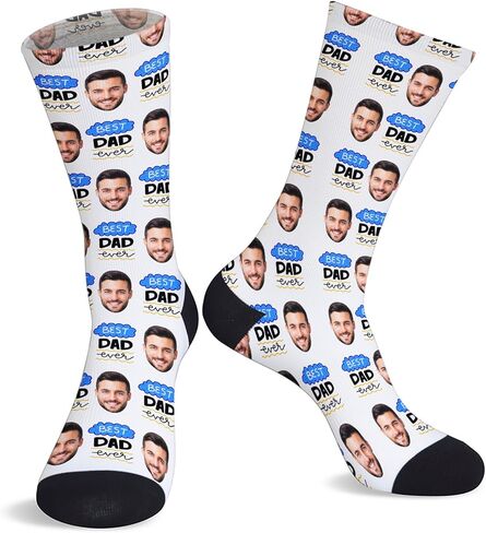 Custom Face Socks with Picture Personalized Photo Crew Funny Socks Gift for Him Her Men Women in Kuwait