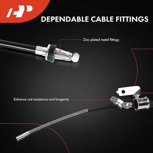 A-Premium الخلفية السائق وتجميع كابل الفرامل الجانبي للركاب متوافق مع نماذج لكزس: GX470 2003-2009 ، 4.7L ، 2-PC Set in Kuwait