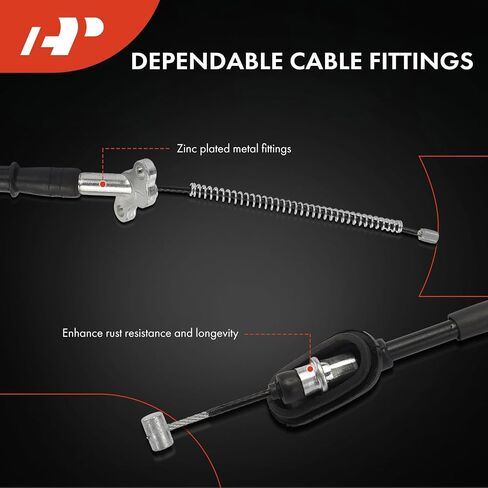 A-Premium Rear Driver Side Parking Brake Cable Assembly Compatible with Honda Models: Accord 2003 2004 2005 2006 2007 - Replace# 47560SDNA01 in Saudi Arabia