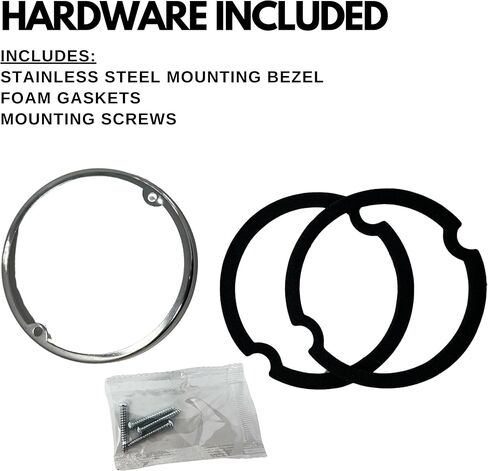 2PCS Dual Revolution White Reading Side Marker to Blue Auxiliary 17 LED Watermelon Lights Clear Lens Stainless Steel Bezel Marker Lights for Freightliner Kenworth Peterbilt Trailer Heavy Trucks IP67 in Saudi Arabia
