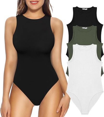 Mangopop Womens 3 قطعة دبابة أعلى جسم بدلات جسم مثير للطاقم المتسابقي HALTER in Saudi Arabia