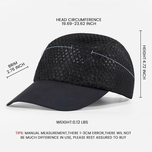 Mesh Baseball Caps for Men - Quick Dry Breathable Running Hat - Cycling Cap for Womens Outdoor Sports in Saudi Arabia