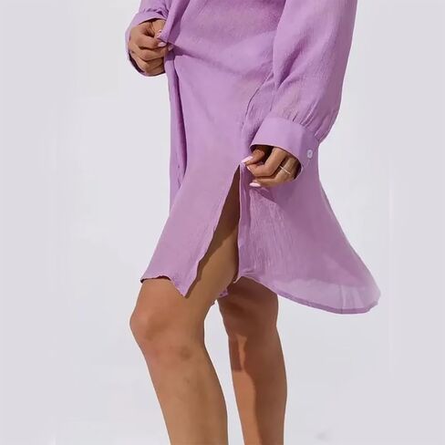 Women's Hooded Waisted Beach Jacket Swim Tulle Cover Up Sun Protection Hoodie Long Lightweight Beach Cover Ups For Women in Saudi Arabia