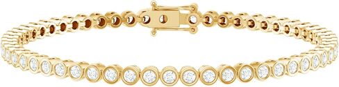 Certified Lab Grown Diamond Tennis Bracelet, Ef-Vs Quality, Bezel Set Diamond Eternity Bracelet - Ready To Gift in Saudi Arabia