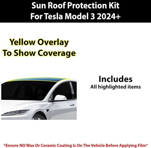Bogar Tech Designs for Tesla Model 3 2024+ Automotive Sunrack Paint Paint Cover PPF KIP in Kuwait