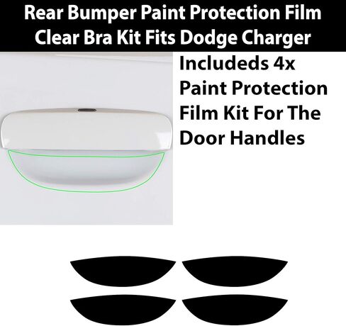 Bogar Tech Designs Door Handle Bowl Cover Paint Paint Finy Finy Finy Film مع Dodge Charger 2015-2021 in Saudi Arabia