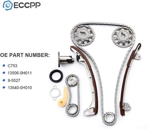 ECCPP Timing Chain Kit fits for 2002-2009 Toyota Camry 2.0L 2.4L C75313506-0H011 in Kuwait