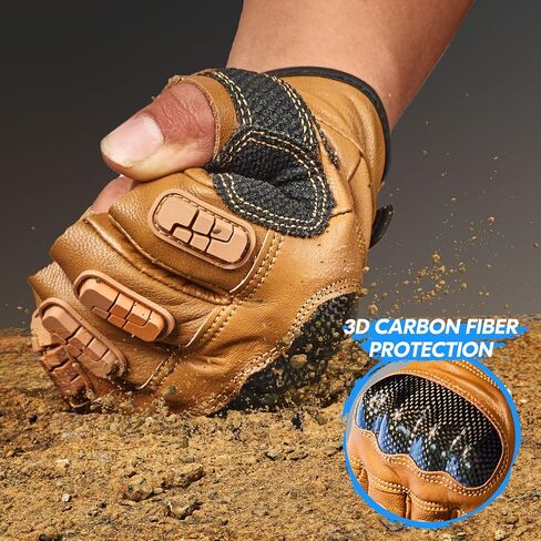 Vgo... Half Finger Touchscreen Motorcycle Gloves, Anti-Shock Gear for Men Women Riding, Cycling, Construction, ATV (GA6078HL) in Kuwait