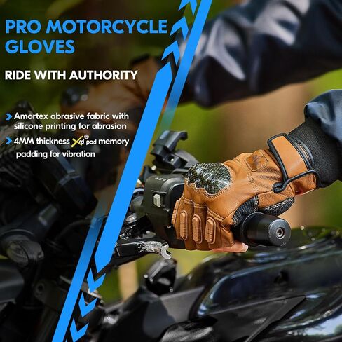 Vgo... Half Finger Touchscreen Motorcycle Gloves, Anti-Shock Gear for Men Women Riding, Cycling, Construction, ATV (GA6078HL) in Kuwait
