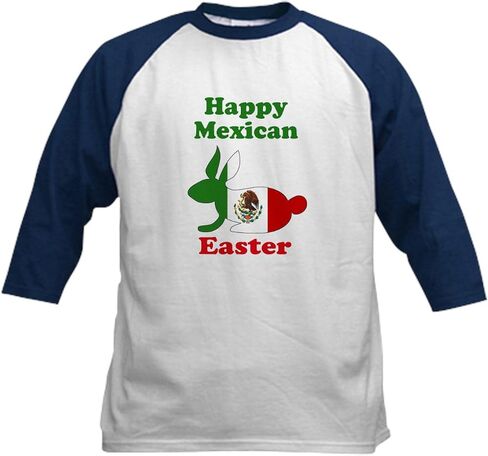 CafePress Mexican Easter Kids Baseball Jersey Kids Cotton Baseball Jersey, 3/4 Raglan Sleeve Shirt in Saudi Arabia