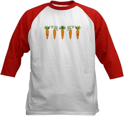 Cafepress Currots Baseball Jersey Kids Cotton Baseball Jersey ، 3/4 Raglan Sleeve Shirt in Saudi Arabia