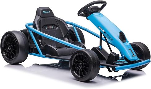 24V Go Kart for Kids 8-12 Years, 300W*2 Extra Powerful Motors, 9Ah Large Battery 8MPH High Speed Drifting with Music, Horn,Max Load 175lbs Outdoor Ride On Toy for Teens (Rose) in Saudi Arabia