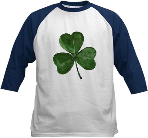 CafePress Shamrock Kids Baseball Jersey Kids Cotton Baseball Jersey, 3/4 Raglan Sleeve Shirt in Saudi Arabia