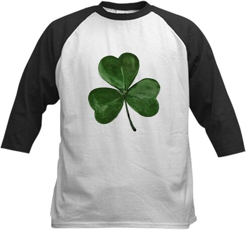 Cafepress Shamrock Kids Baseball Jersey Kids Cotton Baseball Jersey ، 3/4 Raglan Sleeve Shirt in Kuwait
