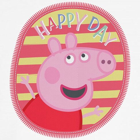 Cafepress Peppa Pig Happy Day Baseball Jersey Kids Cotton Baseball Jersey ، 3/4 Raglan Sleeve Shirt in Saudi Arabia