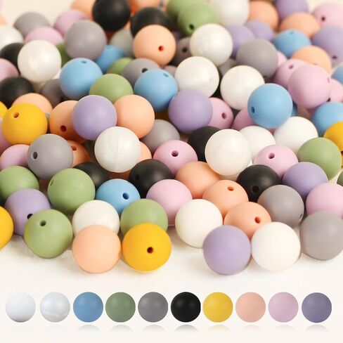 ZIFTY Silicone Beads 15mm Football Beads Football Party Favors for Men Women Fan Loose Round Rubber Beads for Keychain Necklace Bracelet Jewelry Art and DIY Crafts (66 Pcs) in Saudi Arabia