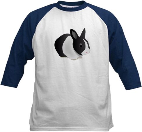 Cafepress الهولندية بالأبيض والأسود البيسبول جيرسي جيرسي كوتون بيسبول جيرسي ، 3/4 قميص الأكمام راجلان in Kuwait