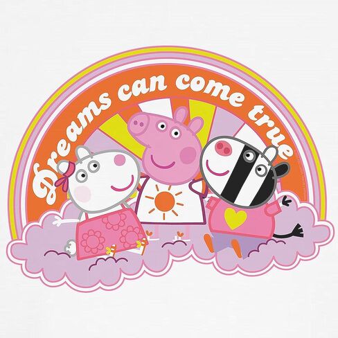 CafePress Peppa Pig Dreams and Rainbows Baseball Jersey Kids Cotton Baseball Jersey, 3/4 Raglan Sleeve Shirt in Saudi Arabia